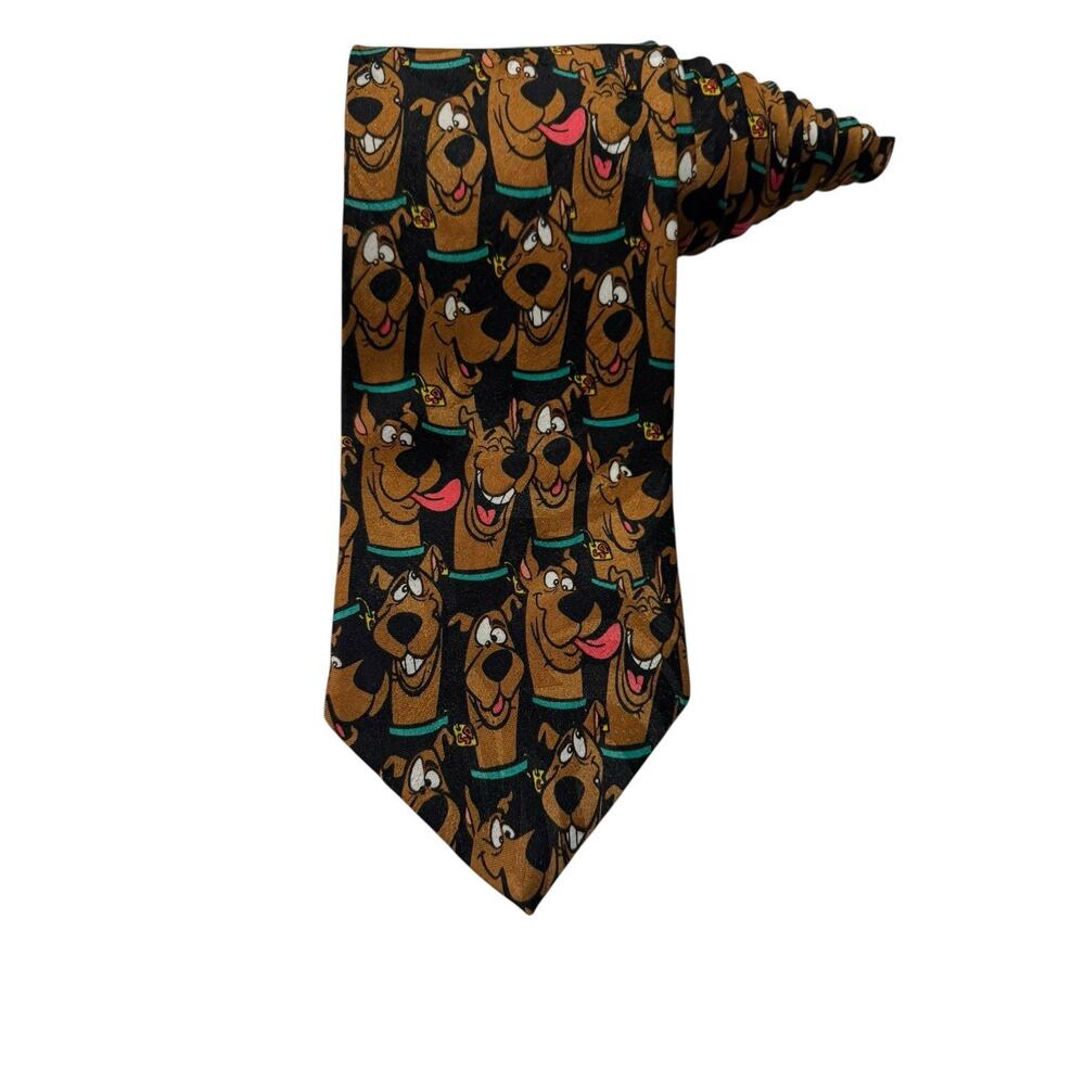 Cartoon Network Hanna Barbera Scooby Doo Faces Vintage Novelty Necktie 1998